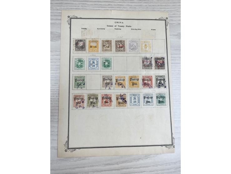 including Shanghai, Chefoo, Chingkiang, Wugu and others. Mostly Shanghai LPO stamps. Plus a fe Amoy, Hankow, Kewkiang LPO sta
